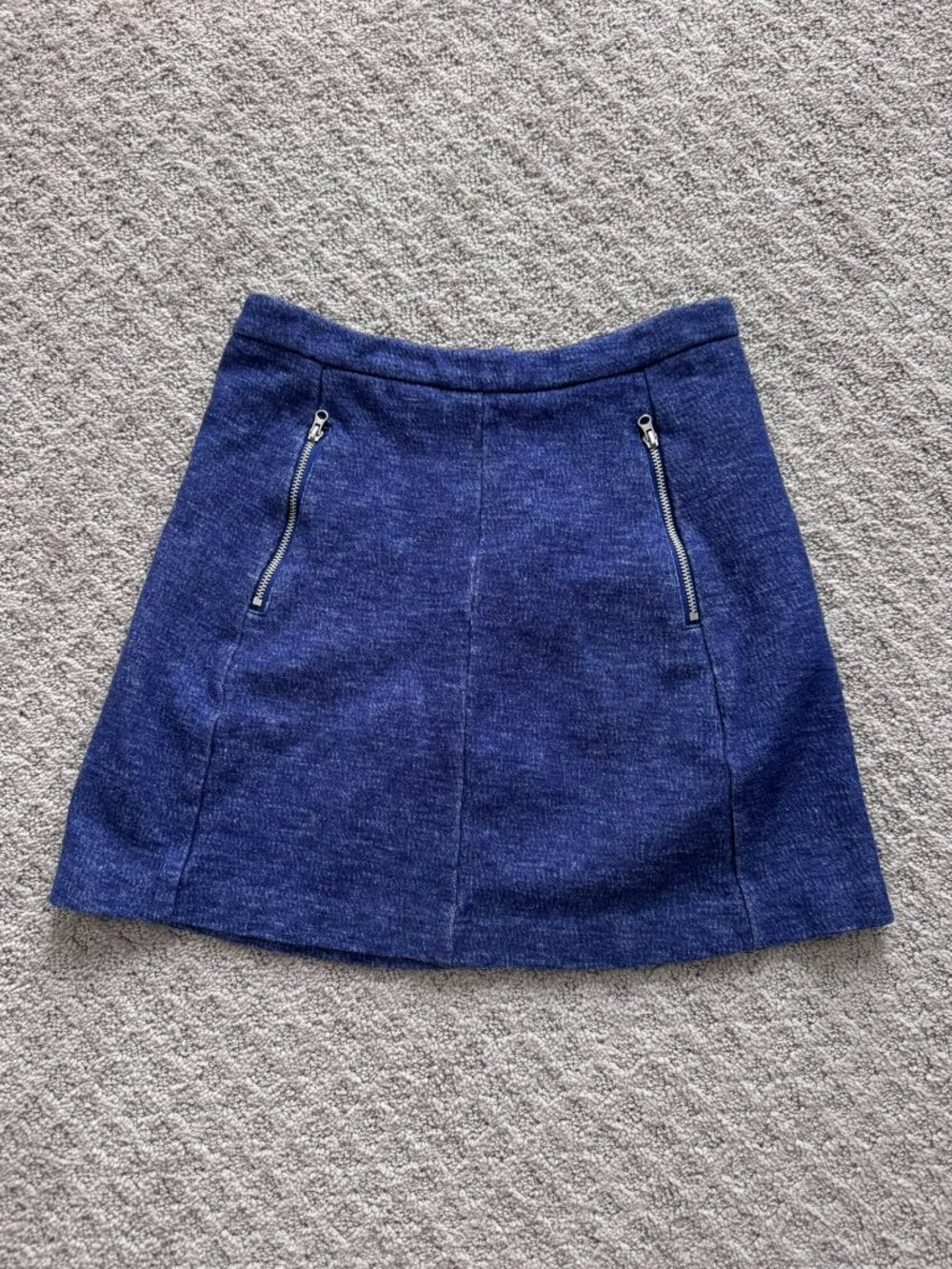 H&M A-Line Cotton-Wool Blend Mini Skirt